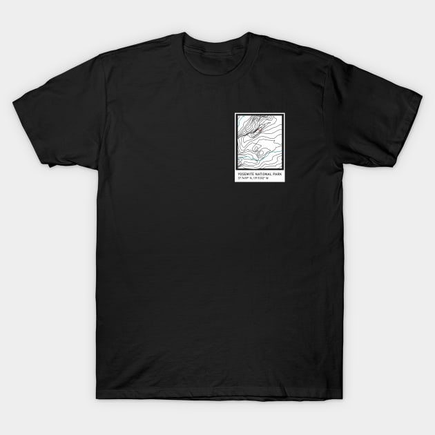 Yosemite National Park Polaroid Badge T-Shirt by CloudWalkerDesigns